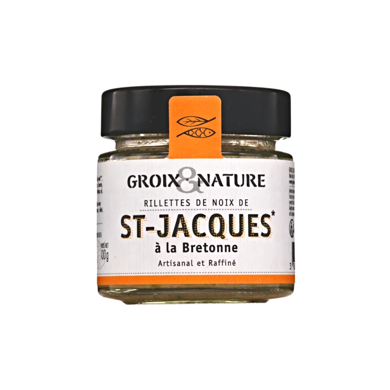 Französische Jakobsmuschel-Rillettes nach bretonischer Art 100g von Groix et Nature erhältlich bei feines-frankreich.com