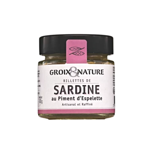 Französische Sardinen-Rillettes mit Piment d'Espelette 100g von Groix et Nature erhältlich bei feines-frankreich.com