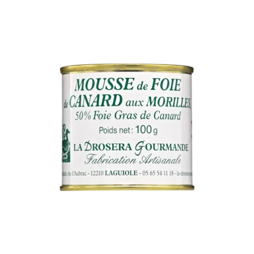 Französische Entenlebermousse mit Morcheln Mousse de Foie de Canard 100g von La Drosera Gourmande erhältlich bei feines-frankreich.com