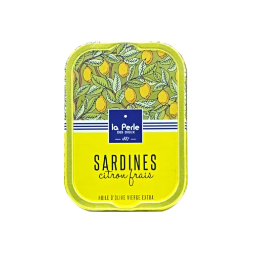 Französische Sardinen in Olivenöl mit Zitrone 115g von La Perle des Dieux erhältlich bei feines-frankreich.com
