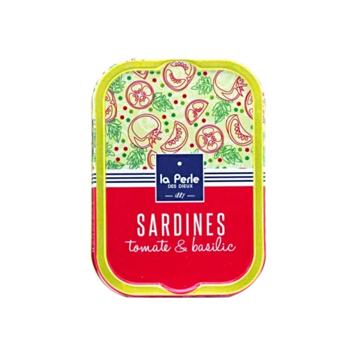 Französische Sardinen mit Tomate und Basilikum 115g von La Perle des Dieux erhältlich bei feines-frankreich.com